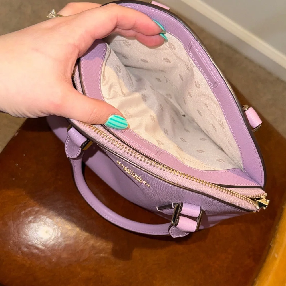 kate spade lavender dome satchel in pastel lilac - Picture 7 of 12